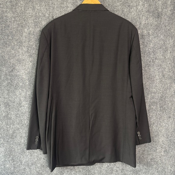 Brooks 346 Blazer Men 46L Black Wool Two Button Business Office Work Sports Coat - Picture 2 of 12